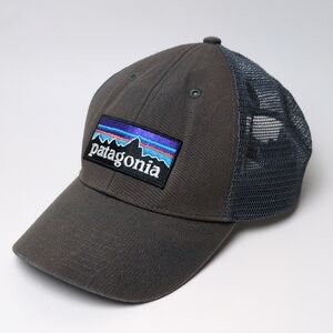 Patagonia Gray Canvas Mesh Snap Back Trucker Ball Cap OSFM